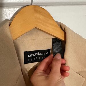Vintage Liz Claiborne Women's Tan Blazer